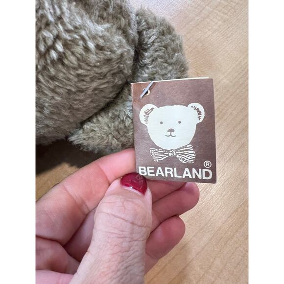 Vintage NWT Bearland Teddy Bear Movable Parts Plaid Bow 90s - Picture 3 of 5